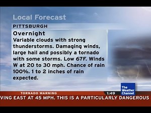 Intellistar 1 SD with Tornado Warning (PDS) - Pittsburgh, PA (5/8/24)