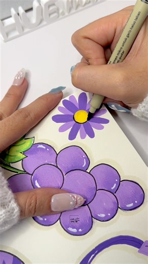 29K views · 348 reactions | cute purple flower tutorial / easy drawing you can try #headphones #tutorial #coloring #calligraphy #brushpens #marker #satisfying #drawing #art #reelsvideo #trendingreelsvideo #relaxing #fblifestyle #purple #butterfly | HUE.matter | Facebook
