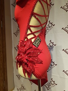 Red Latin Dance Competition Dress With Stones - Etsy