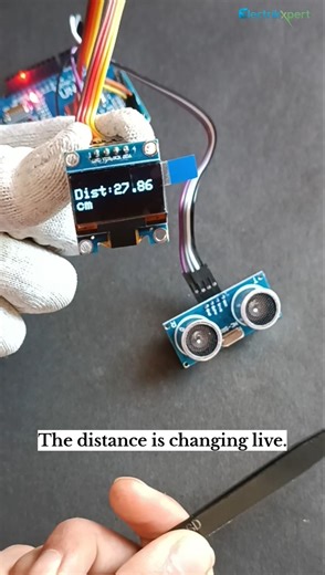 Measure Distance Without Touch! Ultrasonic Sensor Project 🔥 Arduino Demo