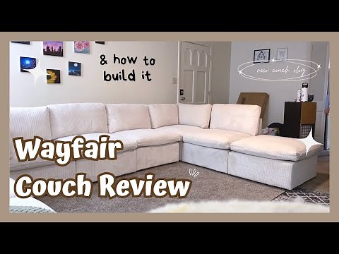 I bought a couch from Wayfair! PRIYEN MODULAR SECTIONAL 6 PIECE | Wayfair couch review & building it