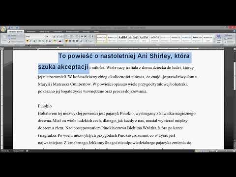 Word - formatowanie tekstu (powtórka)