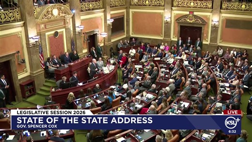 Gov. Spencer Cox is delivering his 2026 State of the State Address at the Utah State Capitol. He'll discuss his plans for the year. | KSL 5 TV