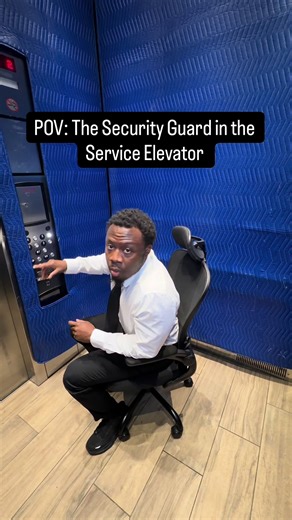 The security guards be active in the service elevator 😂 #comedy #security #fyp