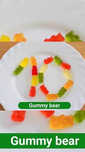 Stop Motion Gummy Bear Countdown from 10 to 0 #Shorts