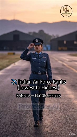 Professor.Ai on Instagram: "From Marshal of the Indian Air Force to Flying Officer — this is not just rank progression… this is how command, courage, and responsibility rise into the skies. Every insignia carries duty. Every rank commands trust. One mission — India first, always. ✈️ which indian air force rank inspires you the most 👇 comment below and tell us why? #socialmedia #indianairforce #iaf #airforcepride #bharatKeVeer"
