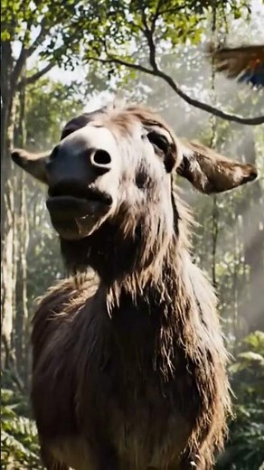 🐴 "Donkey Brays Loudly in the Jungle! 🌳😂