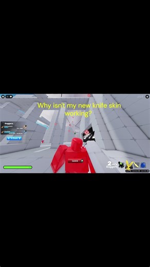 Why isn't my new knife skin not working? #knife #funny #rivals
