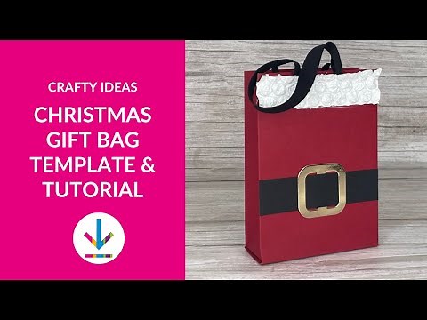 Handmade Christmas Gift Bag Template and Tutorial