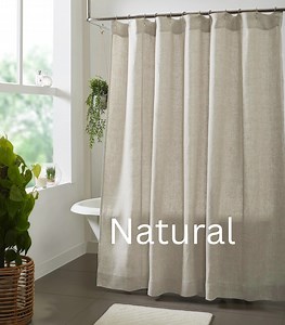 Linen Shower Curtain, Bathroom Curtain Panel, Ivory, White and Natural Colors, Flax Custom Shower Curtain - Etsy