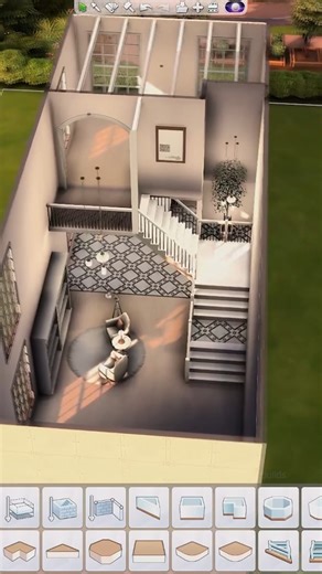 sims 4 building asmr | building a loft with custom stairs