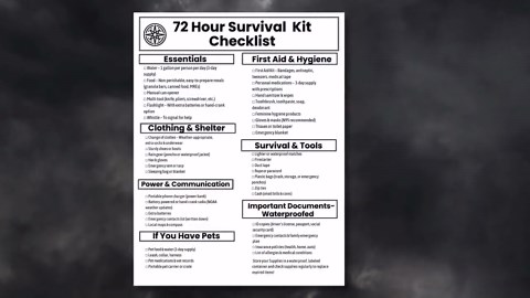 72 Hour Survival Kit Checklist Printable, Emergency Go Bag Checklist, Bug Out Bag Essentials List, Disaster Readiness Kit Checklist - Etsy