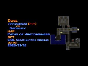 Doom 1 Deathmatch: Arrowhead vs Gadbury - SIGIL: E5M4: Paths of Wretchedness (Duel)