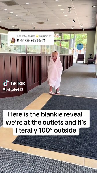 Replying to @Ashley🌟 there was a few people that were asking for a Blankey reveal, and here she is all cozied up in. She hasn’t taken her eyes off of it since the last video.#babysoftiktok #blankie #cutebaby #