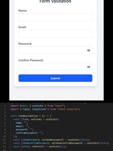 Client Side Form Validation #fyp #foryou #foryourpage #coding #form #website #softwaredesign #code #javascript #trending #tiktok