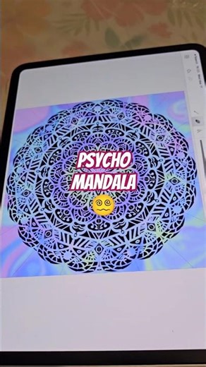 AMAZIOGRAPH PSYCHEDELIC MANDALA - with irridescent background #amaziograph #mandala