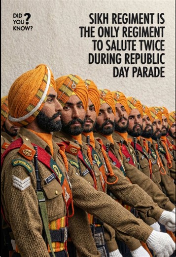 The Sikh Regiment is the only regiment in the Indian Army that salutes twice during the Republic Day Parade. 🇮🇳 #sikhadventurekids #Sikhism #sikhregiment #indianarmy #creatorsearchinsights