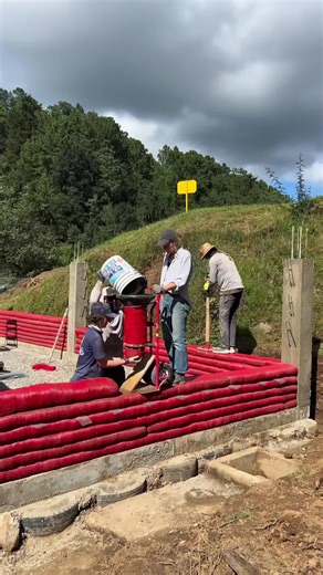 Hardframe on Instagram: "earthbag dome construction"