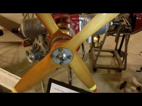 Two-cycle two-cylinders counter rotating propellers, Target Drone engine by McCulloch Motor Company