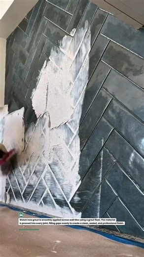 Perfect Tile Grout Finish! #tiling #construction #DIY #shorts #tools #home #renovation