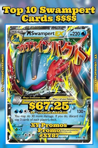 Top 10 RAREST & Most Expensive Swampert Pokémon Cards! 💧✨ #pokemon #top10 #tcg #pokémon #pokemontcg