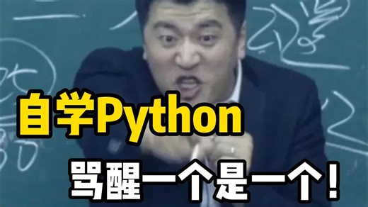 开学自学Python，骂醒一个是一个！！