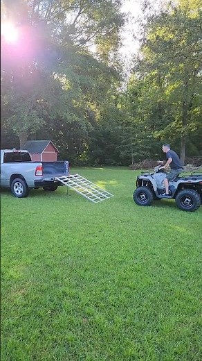 This Tri-fold ramp is much safer than 2 stand-alone ramps.