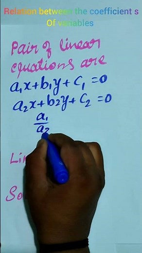Relationship between the coefficient of variables in pair of linear equations in two variables