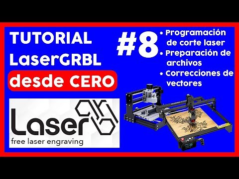 🔥💻 LaserGRBL TUTORIAL from SCRATCH part 8 COURSE CUTTING with laser VECTORS laser cutting with IN...