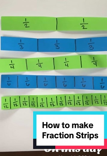 DIY Fraction Strips for Third Graders