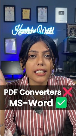 ❌Don't use PDF Converts ✅ Try this MS-Word Hacks #shorts #msword #computer #msoffice #ytviral