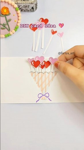 Diy pop up flower card for friendship day ❤️ #diy #papercraft #greetingcard #youtubeshorts #fyp