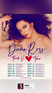 I’m so excited to be back HOME in the US. To always "LET LOVE LEAD THE WAY.” Looking forward to seeing you all. More dates are being announced so stay tuned! #dianarossthankyou dianaross.com | Diana Ross