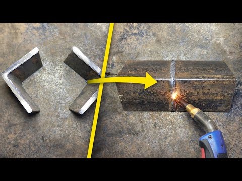 Simple Way to Weld Steel angle ! DIY Mig Welding!