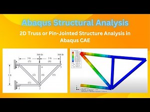 Abaqus Truss Analysis | 2D Pin-Jointed Structure | Member Forces and Support Reactions | part 7
