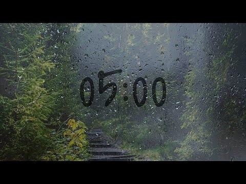 5 Minute timer with rain sounds