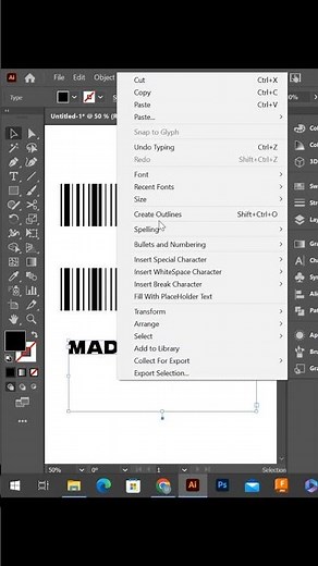 Barcodes logo design in illustrator #ytshorts #digitalart