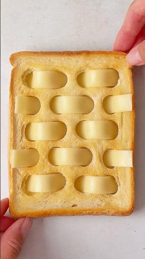 Sewn Cheese Toast - a fun snacktivity idea 🧀