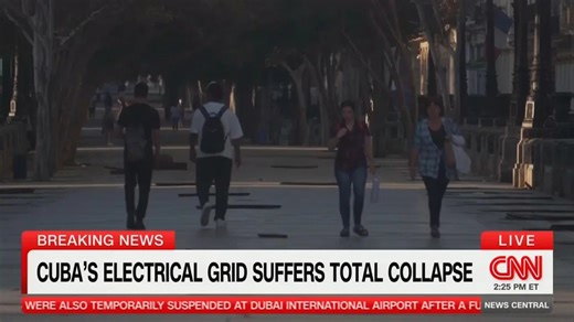 Cuba’s Electrical Grid Collapses After Nation’s Oil Imports Dwindle