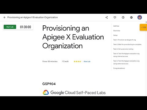 Provisioning an Apigee X Evaluation Organization GSP904