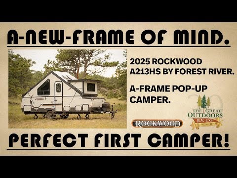 Fits In Your Garage + Only 2,728lbs + 3 Minutes Set Up?! 2025 Rockwood A213HS A Frame Pop Up Camper!