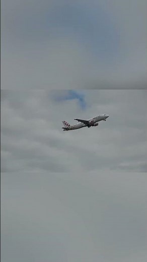 Spectacular Volotea taking off at Venice Marco polo Intl Airport