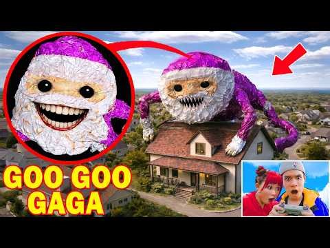 CAUGHT on DRONE: GOOGOO GAGA & SLIDE MONSTER Together at 3AM?! (Unexpected Crossover)