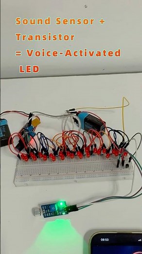 How to Use a Sound Sensor with a Transistor to Light LEDs #experiements #Transistor #Sound Sensor