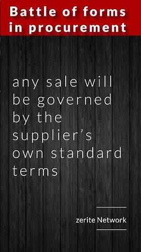 How battle of the forms occur in procurement