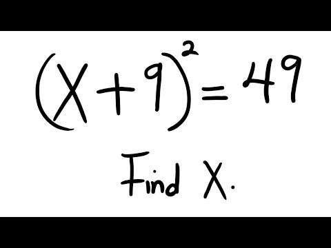 Exponential Algebra Maths Problem To Solve: (x+9)^2=49 | Find x
