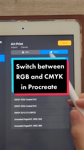 Replying to @user701014106 ✨️ How to switch between RGB and CMYK in Procreate ✨️ #procreatetips #procreatetutorials #procreateapp #cmykprinting #procreatecolorpalette #stickerbusinesstips #stickertutorials #howtomakestickers #heybuttercrafts #printablevinyl
