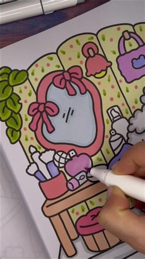 Cozy Cuties Coloring Page with alcohol markers #coloringbooksforgrownups #cocowyocoloring