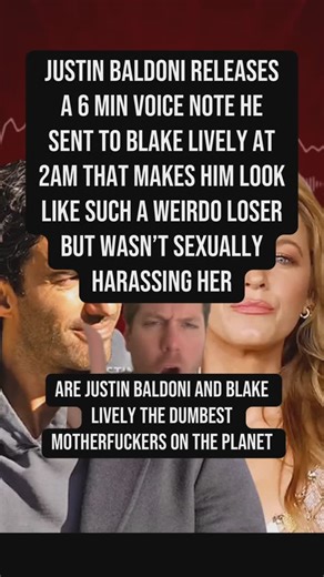 Kevin Clancy on Instagram: "Justin Baldoni’s team releases a 6 min voice note that he sent to Blake Lively at 2am. He sounds like such a try hard loser weirdo creep, but definitely does not sound like a guy sexually harassing her. What did the voice note make you think?"