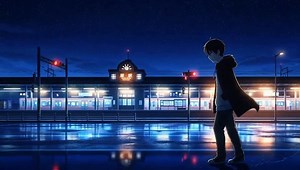 Alone Boy, Anime Boy, Anime Boy Alone In Train Station. Free Stock Video